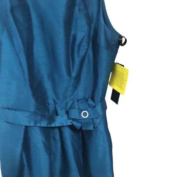 NWT Alfred Sung Women's Mosaic Dupioni Dress Size 10 Blue, Cocktail, Formal, - Picture 5 of 16